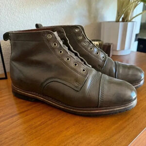 HELM Boots Cap Toe Marion Olive Men’s Size 11EE